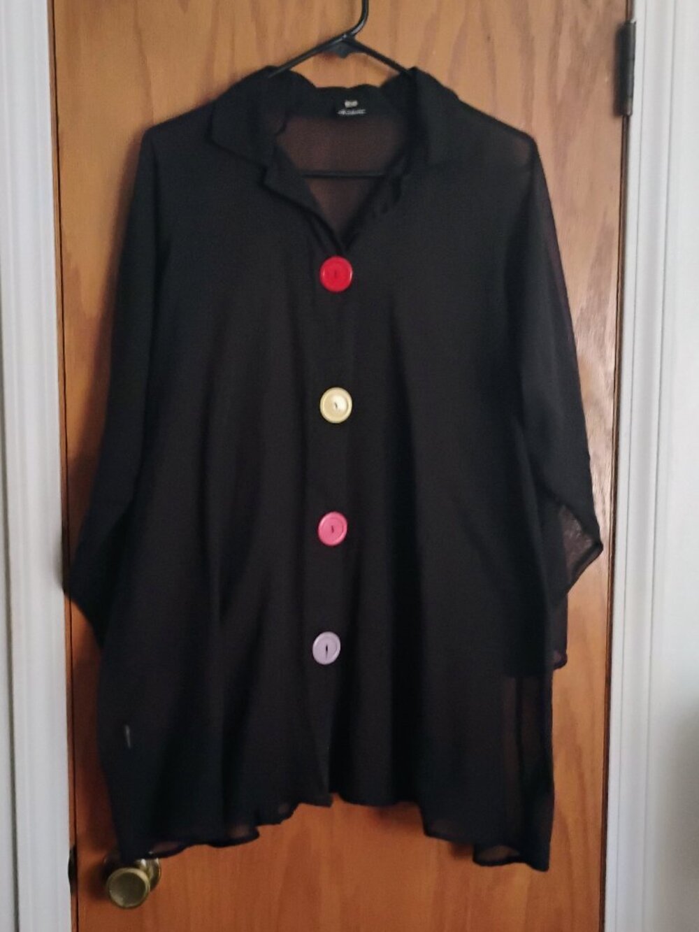 Black Sheer Cotton Cover-up